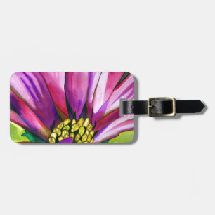 Lila Afrikas Daisy vattenfärgskonst blomma Bagagebricka