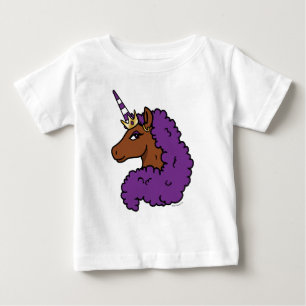 Lila Afro Enhörning T Shirt