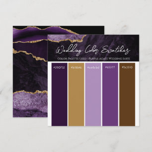 Lila Agate Bröllop Färg Pallette-inbjudan Inbjudningar