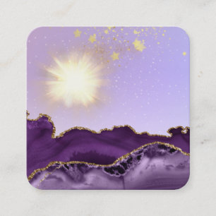 *~* Lila Agate Energy Boll of Light Fyrkantigt Visitkort