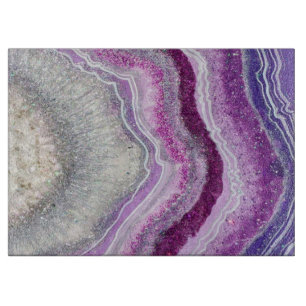 Lila Agate Geode Crystal Marble Modern Elegant