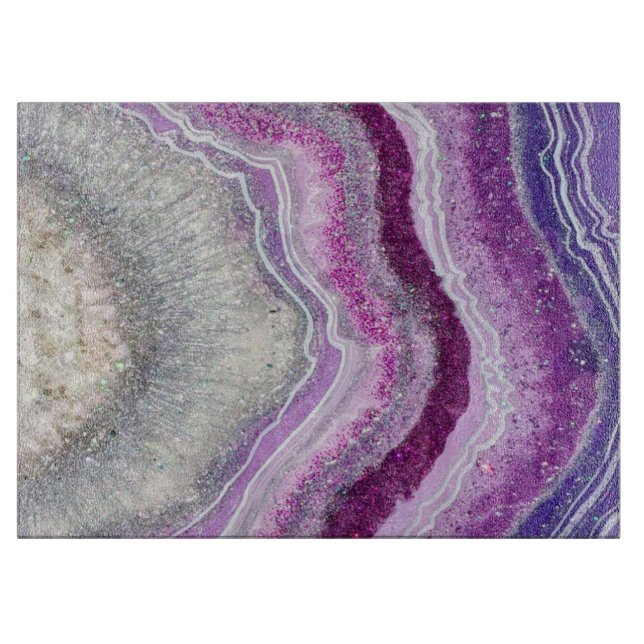 Lila Agate Geode Crystal Marble Modern Elegant (Framsidan)
