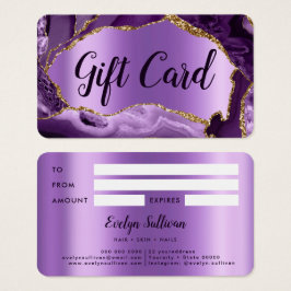 Lila Agate Gift-certifikat Visitkort