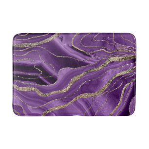 Lila Agate Guld Glitter Glam #1 Badrumsmatta