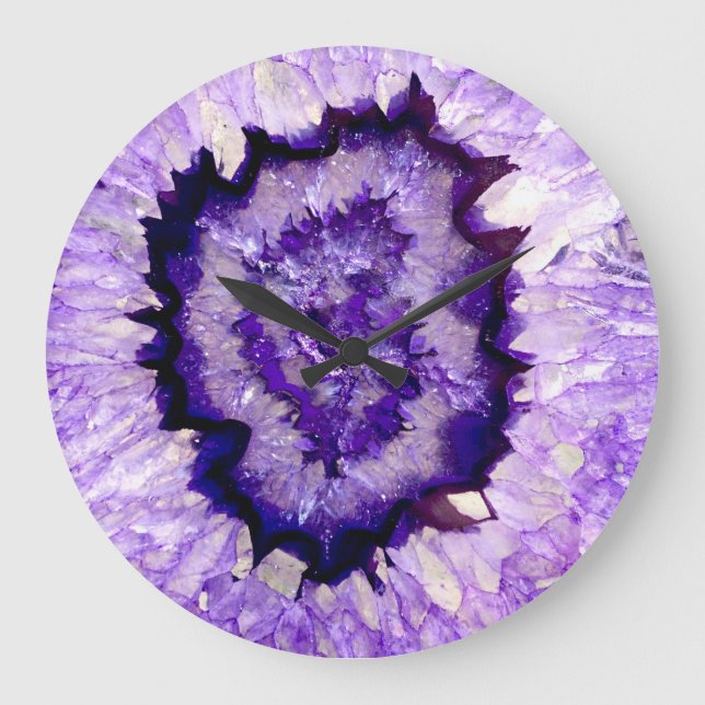 Lila agate stor klocka (Framsida)