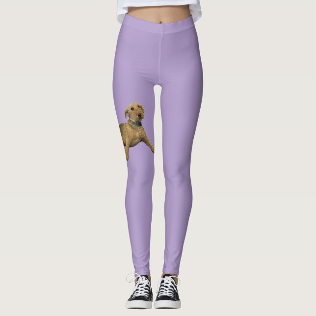 Lila Airedale-leggings Leggings (Framsida)