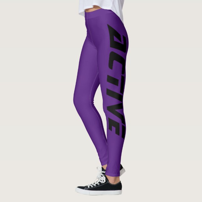 Lila aktiv leggings (Vänster)