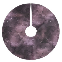 Lila akvarell himmel julgransmatta borstad polyester