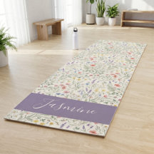 Lila akvarell vildblomma Boho anpassat namn