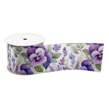 Lila akvarell violer blomster elegant