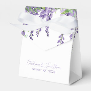 Lila akvarell Wisteria blommor Presentaskar