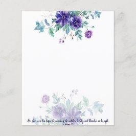 Lila akvarellanemon Efesierbrevet 4:1