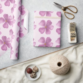 Lila akvarellblomma presentpapper