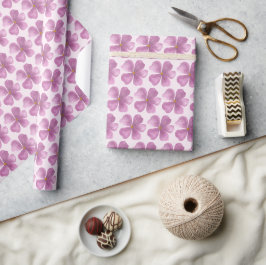 Lila akvarellblomma presentpapper