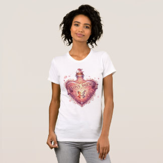 Lila akvarellhjärta med fjäril T-shirt