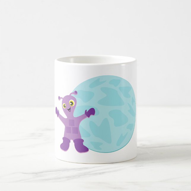 Lila Alien Kaffemugg (Skapare uppladdad)