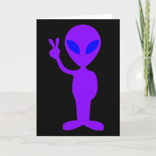 Lila Alien Kort