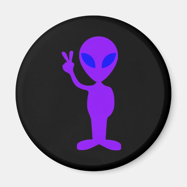 Lila Alien Magnet (Framsidan)