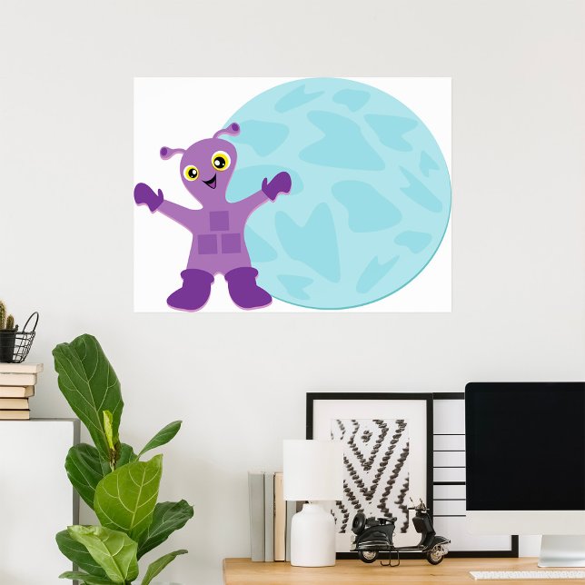 Lila Alien Poster (Skapare uppladdad)