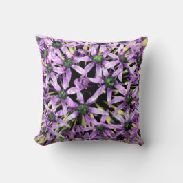 Lila Allium Flower Cushion Kudde