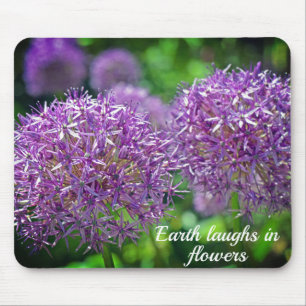 Lila Allium Flowers Garden Quote Musmatta