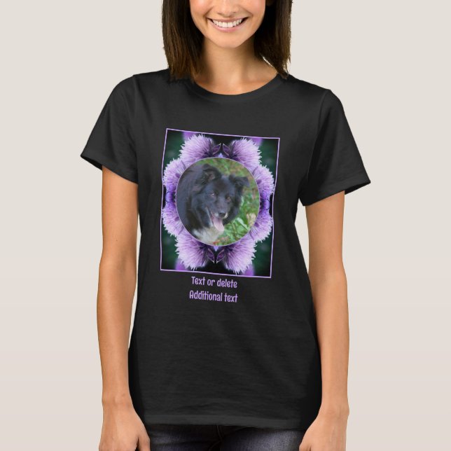 Lila Allium Personlig Skapar ditt eget foto T Shirt (Framsida)