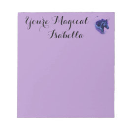 Lila Älskare Du är Magic Unicorn Fantasy Namn Anteckningsblock