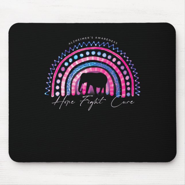Lila Alzheimer End Awareness Rainbow Elephan Musmatta (Framsidan)