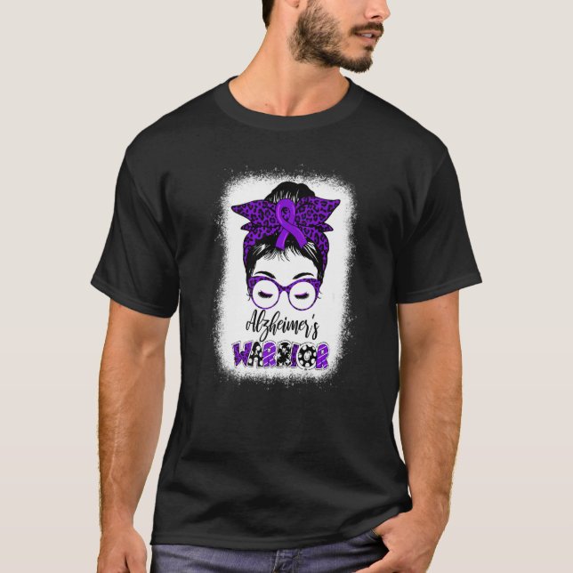 Lila Alzheimers sjukdom Alzheimers sjukdom T Shirt (Framsida)