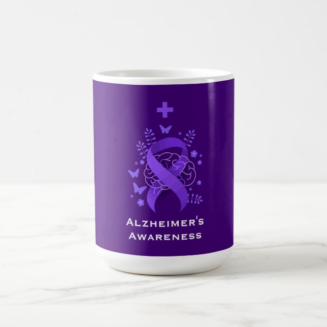 Lila Alzheimers sjukdom larm Kaffemugg (Center)