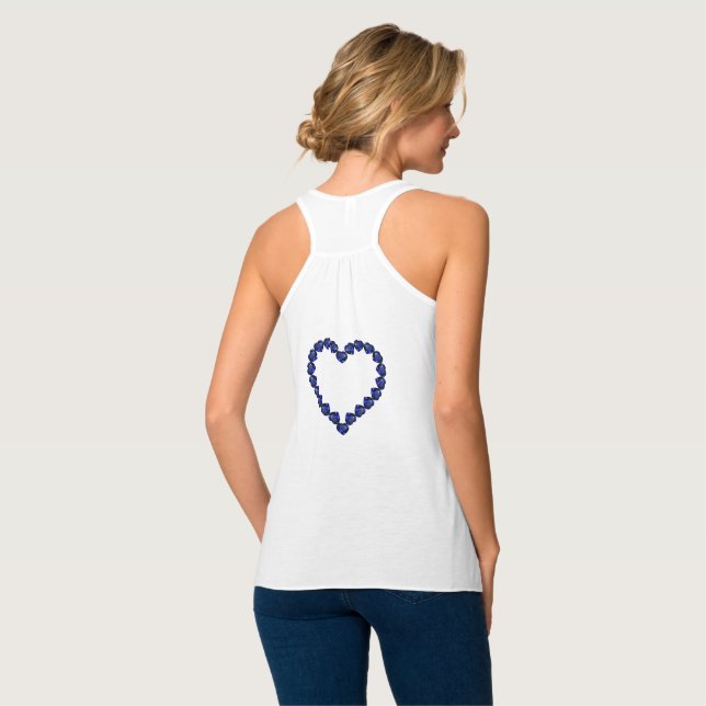 Lila Amethyst & Blue Sapphire Kärlek Linne Med Racerback (Hel baksida)