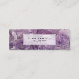 Lila Amethyst Boho Crystal Andlig Mini Visitkort