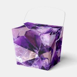 Lila Amethyst Crystal Geode Gems Party Favoritbox Presentaskar