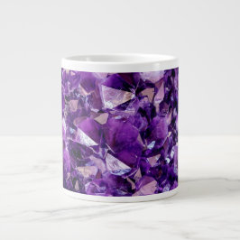 Lila Amethyst Crystal Geode Gemstone februari Jumbo Mugg
