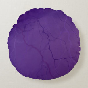 Lila Amethyst Lightning Round Pillow Rund Kudde