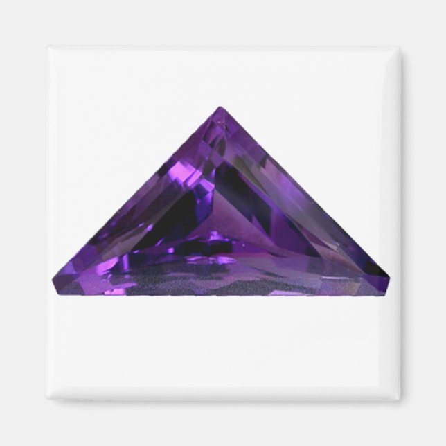 Lila Amethyst Triangle Gemstone Magnet (Framsidan)