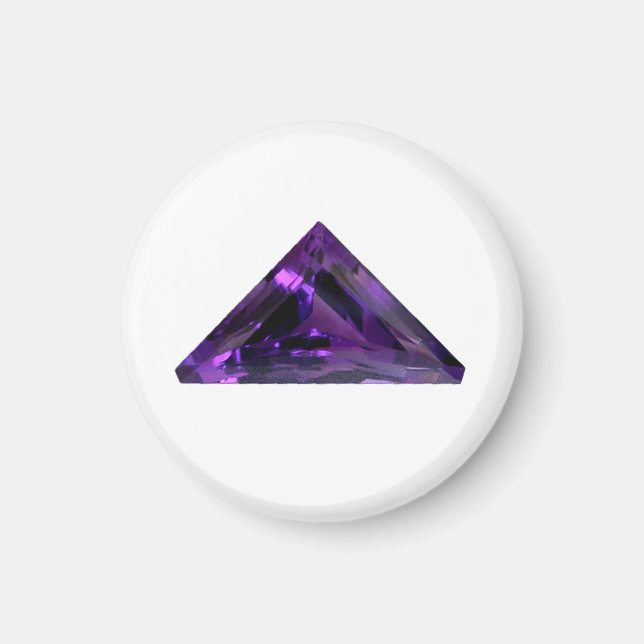 Lila Amethyst Triangle Gemstone Magnet (Framsidan)