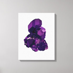 Lila Ametist Vector Art - enstaka utskrift Canvastryck