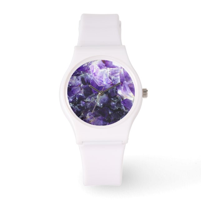 Lila ametyst armbandsur (Framsida)
