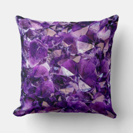 Lila Ametyst Crystal Gemstone Dekorativ kudde