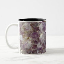 Lila Ametyst Crystal Stone Art Mugg