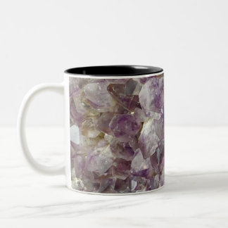 Lila Ametyst Crystal Stone Art Mugg