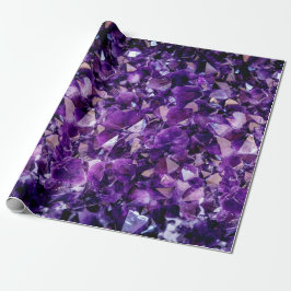 Lila Ametyst Crystal Wrapping Papper Presentpapper