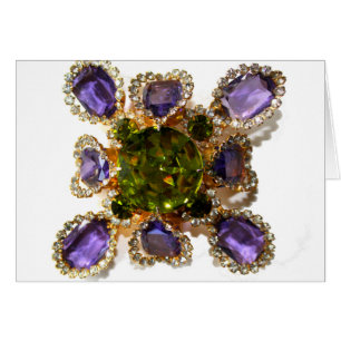 Lila Ametyst Diamonds Emeralds jewelry Hälsningskort