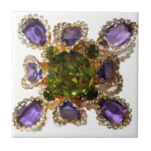 Lila Ametyst Diamonds Emeralds jewelry Kakelplatta