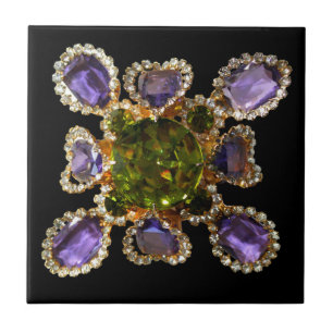 Lila Ametyst Diamonds Emeralds jewelry Kakelplatta