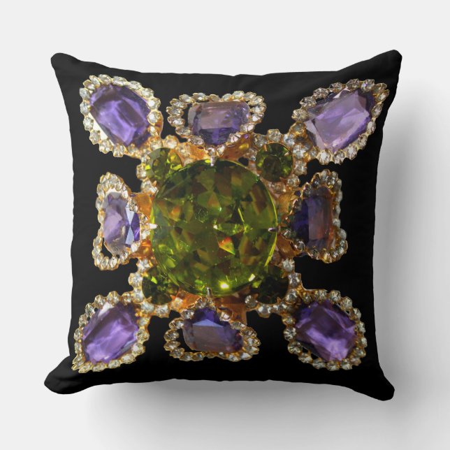Lila Ametyst Diamonds Emeralds jewelry Kudde (Framsida)