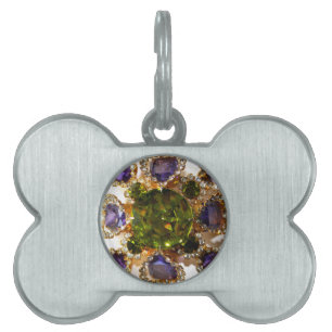 Lila Ametyst Diamonds Emeralds jewelry Namnbricka Husdjur