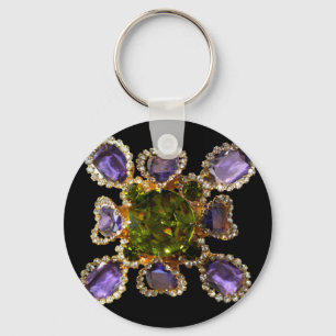 Lila Ametyst Diamonds Emeralds jewelry Nyckelring
