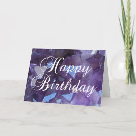 Lila Ametyst februari Birthstone Grattis på födels Kort